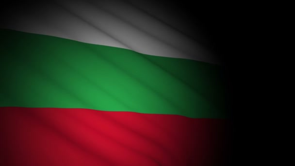 Bulgaria bandiera che soffia nel vento — Video Stock