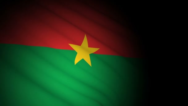 Burkina faso bandera soplando en el viento — Vídeos de Stock