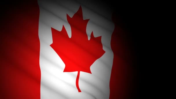 Flaga Kanady wieje na wietrze — Wideo stockowe