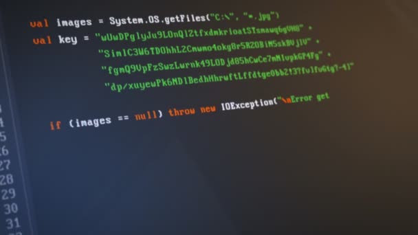 计算机代码加密文件 — 图库视频影像