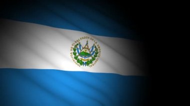 El Salvador bayrağı rüzgarda dalgalanıyor