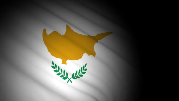 Cyprus flag blowing in wind — Stock Video