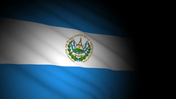 Σημαία του Ελ Σαλβαδόρ που φυσάει στον άνεμο — Αρχείο Βίντεο