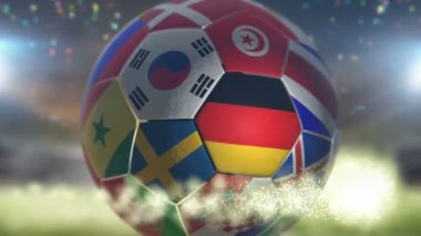 Alman bayrağı futbol topunda