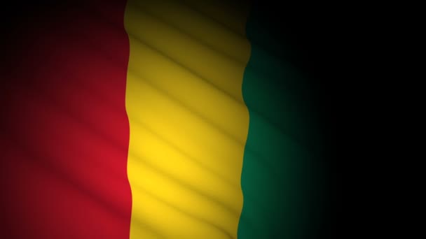 Bandera de Guinea soplando en el viento — Vídeos de Stock