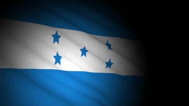 Honduras Fahne weht im Wind — Stockvideo