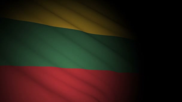 Lithuania bissau flag blowing in wind — Stock Video