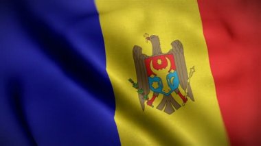 Moldova bayrağı rüzgarda dalgalanıyor