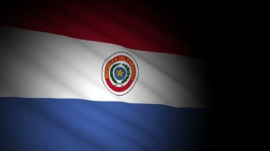 Paraguay bayrağı rüzgarda dalgalanıyor