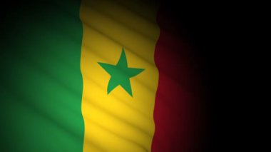 Senegal bayrağı rüzgarda dalgalanıyor