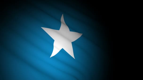 Σημαία σομαλίας που φυσάει στον άνεμο — Αρχείο Βίντεο