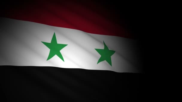 Syria bandiera che soffia nel vento — Video Stock