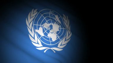 Birleşmiş Milletler bayrağı rüzgarda dalgalanıyor