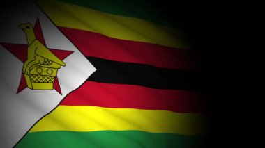 Zimbabwe bayrağı rüzgarda dalgalanıyor
