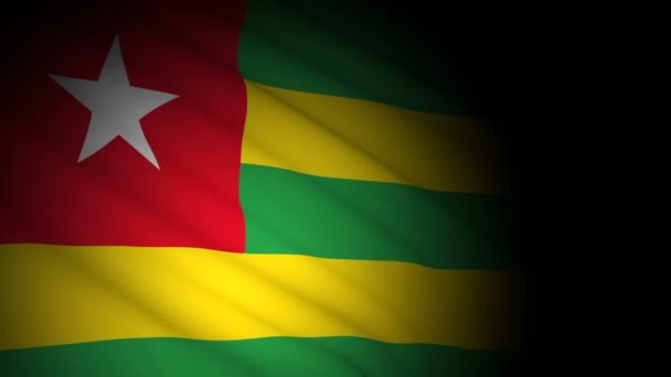 Togo zászló fúj a szél — Stock videók