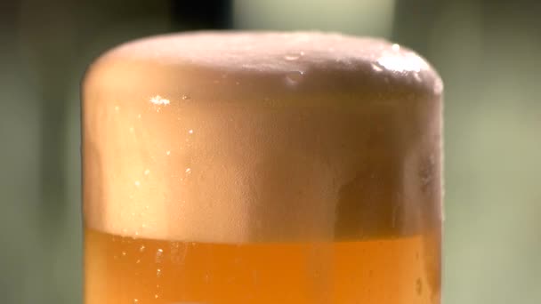 Pyszny kubek piwa piwnego z kuflem piwa piwnego — Wideo stockowe