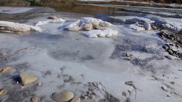 春雪融化的洪流 — 图库视频影像