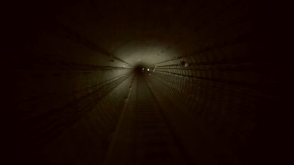 Metro tunnel bomb shelter underground tunnel railroad tunnel — Stock Video