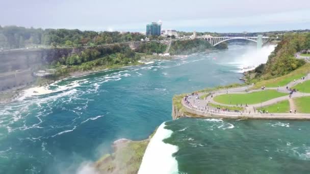 Luchtbeelden van de Niagara-vallei — Stockvideo