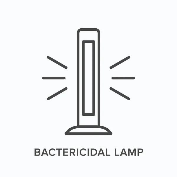 Icono de línea de lámpara bactericida. Esquema vectorial ilustración de equipos antibacterianos. Luz ultravioleta pictorgam — Archivo Imágenes Vectoriales
