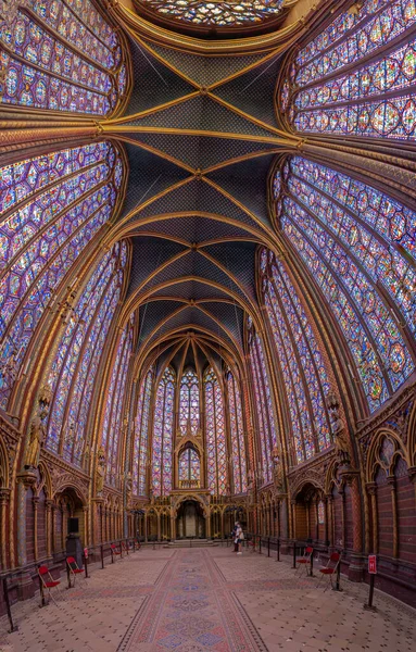 Paris Frankreich 2020 Blick Ins Innere Der Heiligen Kapelle — Stockfoto