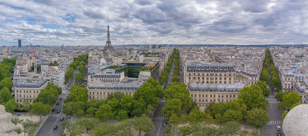 Paris France 2020 Вид Париж Тріумфальної Арки — стокове фото