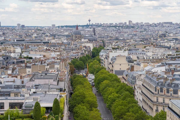 Paris Frankreich 2020 Blick Auf Paris Vom Triumphbogen — Stockfoto