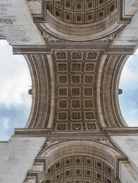 Paris França 2020 Vista Baixo Arco Triunfo — Fotografia de Stock