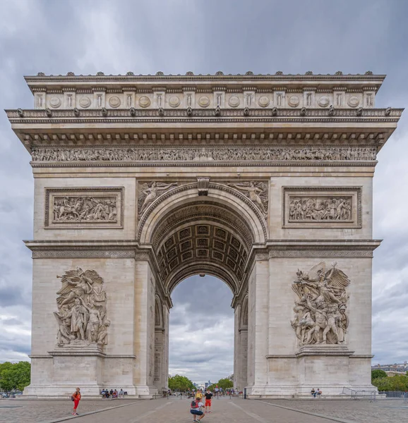 Paris France 2020 Vue Face Arc Triomphe — Photo
