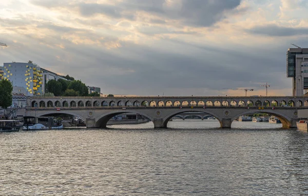 Paris France 2020 View Bridge Boat Seine — Stock Photo, Image
