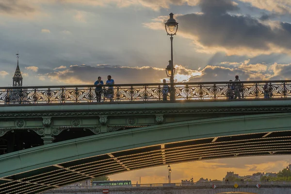 Paris França 2020 Vista Ponte Barco Sena — Fotografia de Stock