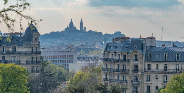 Parigi Francia 2019 Park Buttes Chaumont Veduta Parigi — Foto Stock