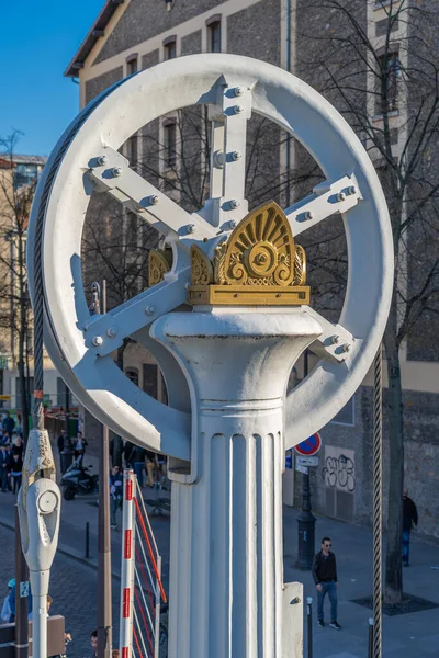 Paris France 2019 Detail Lifting Bridge Flan — стокове фото