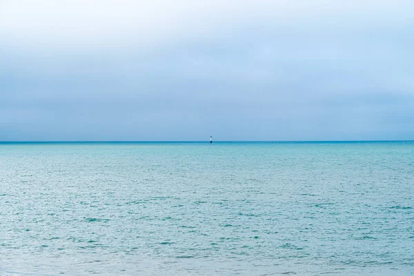 Gouville França 2018 Farol Azul Meio — Fotografia de Stock