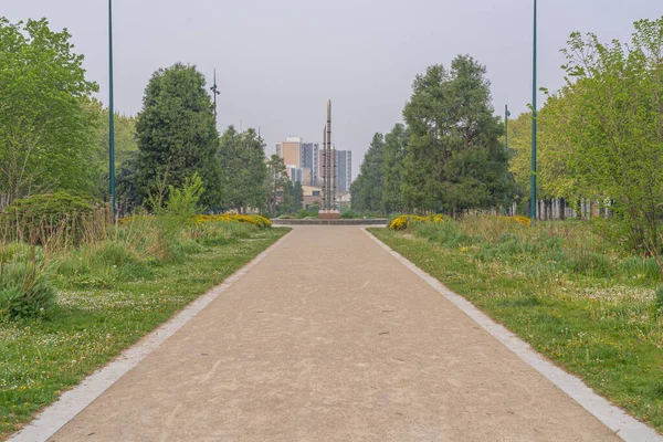 Gennevilliers Francia 2020 Caminar Parque Alrededor Hom — Foto de Stock