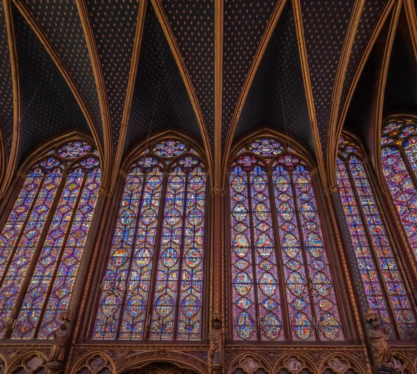 Paris Frankreich 2020 Blick Ins Innere Der Heiligen Kapelle — Stockfoto