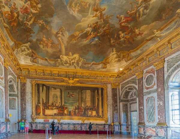 Versalhes França 2020 Salão Hércules Interior Castelo Versalhes — Fotografia de Stock