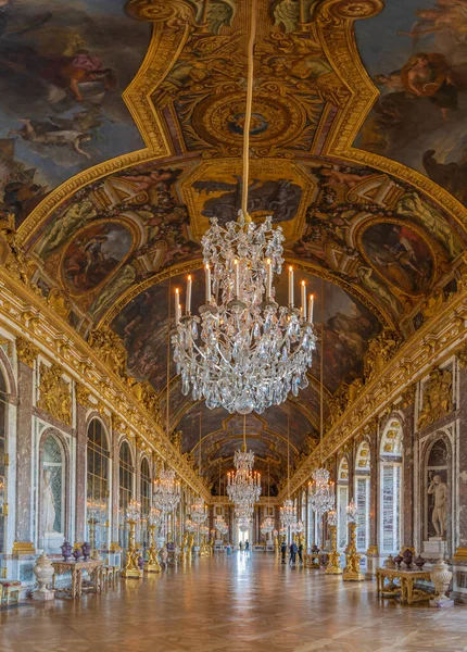 Versalhes França 2020 Salão Dos Espelhos Castelo Versalhes — Fotografia de Stock