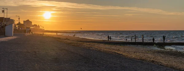 Langrune Sur Mer Γαλλία 2020 Πανοραμική Θέα Της Θάλασσας Από — Φωτογραφία Αρχείου