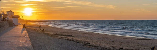 Langrune Sur Mer Francia 2020 Vista Panoramica Sul Mare Dalla — Foto Stock