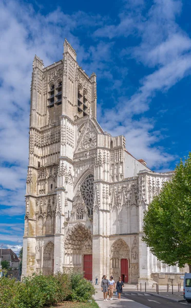 Auxerre Francia 2020 Vista Catedral Saint Eusbe —  Fotos de Stock