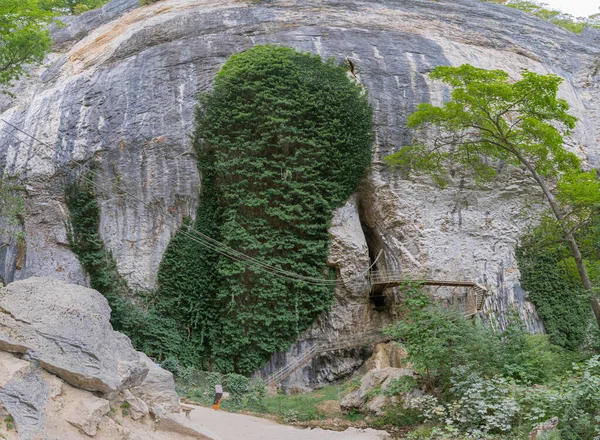 Baume Les Messieurs Francia 2020 Entrada Cueva Baume — Foto de Stock