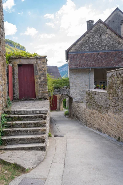 Baume Les Messieurs França 2020 Vista Aldeia Baume Les Messieurs — Fotografia de Stock