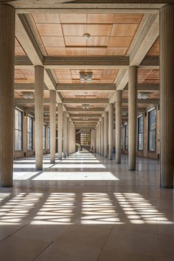 Paris, France - 09 09 2025: Palais d'Iena. Panoramic view of The hypostyle hall