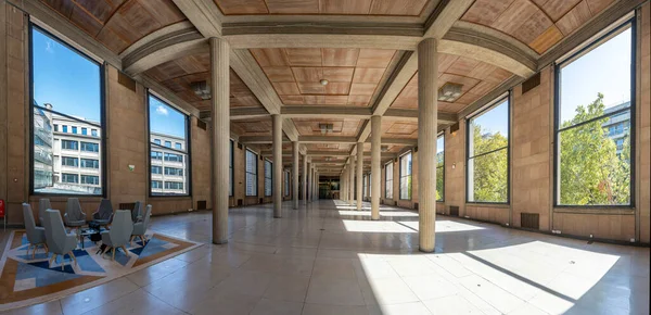 Paris, France - 09 09 2025: Palais d'Iena. Panoramic view of The secondary staircase