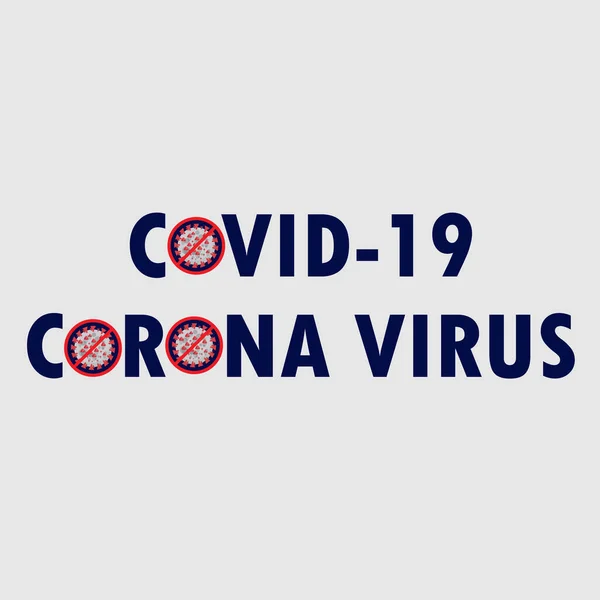 Coronavirus Letters Met Logo Covid — Stockvector