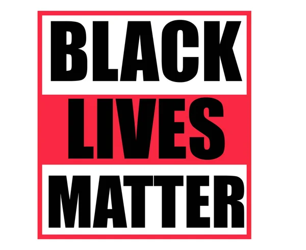 Black Lives Matter Protest Banner Human Right Black People America — Stock Vector