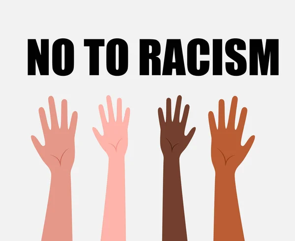 Vidas Negras Importam Cartaz Social Banner Parem Com Racismo Violência — Vetor de Stock