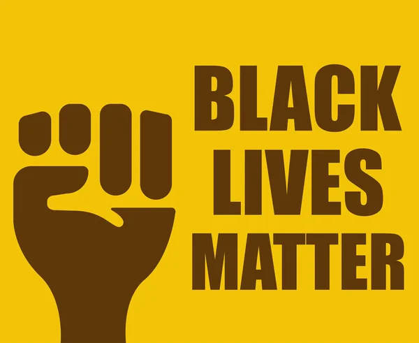 Black Lives Matter Design Yellow Background — Stock Vector