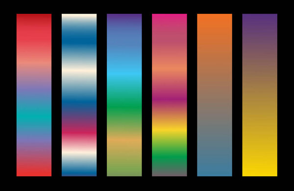 Multicolor Gradient Swatches Set Palette Abstract Shades Graphic Design Vector Illustration